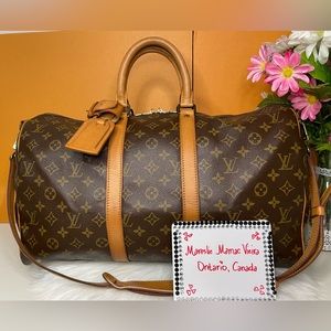 🌸KEEPALL 45 BANDOULIERE HANDBAG MONOGRAM